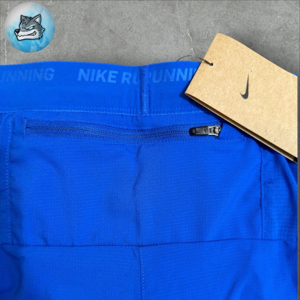 NEW Nike Stride 5" Dri-Fit 2 in 1 Running Shorts Blue Mens Size M FN2992-480 - Picture 10 of 10